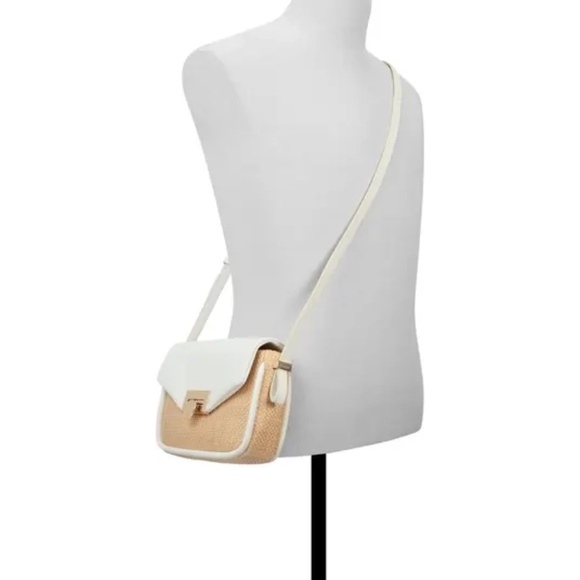 NWT TED BAKER Sadie May Flap CrossBody Bag Straw White Classic Summer Woven - Picture 2 of 12